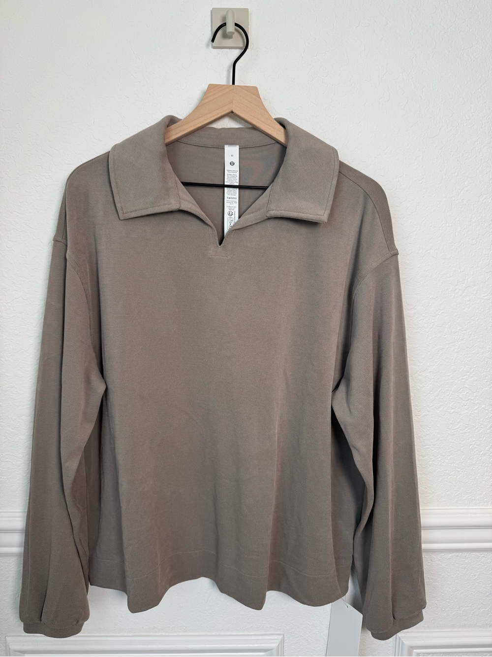 NWT Lululemon Softstreme Pique Oversized Long-sleeve Polo M oversized
